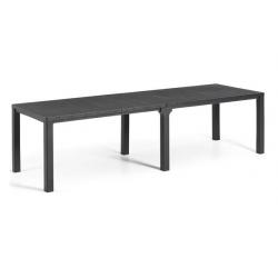 MESA RESINA JULIE DOBLE GRAFITO 294X90 CM/180X147 CM