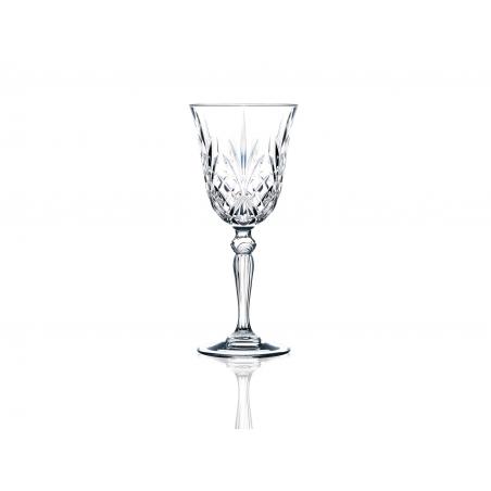 Copa agua/vino vidrio tallado