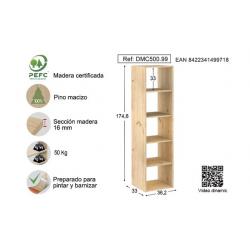 Estanteria modular pino