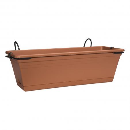 Maceta balconera rectangular terracota
