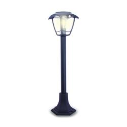 Farola pie solar negro