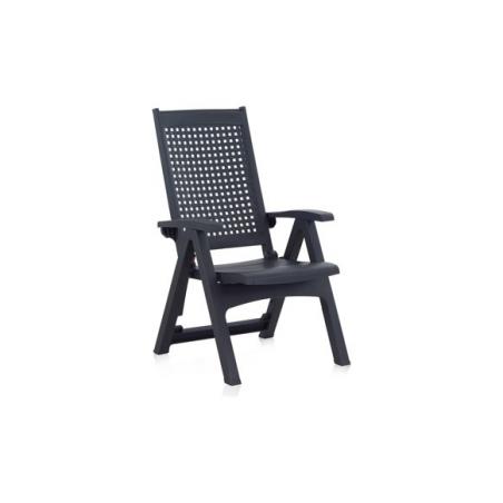 Sillon multiposiciones plegable Metal gris antracita