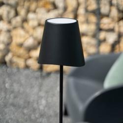 Lampara pie recargable negro