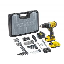 Taladro percutor bateria 18V con accesorios STANLEY