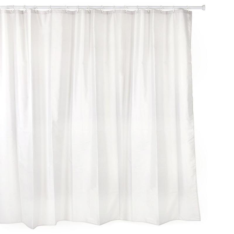 Cortina baño anillas 220x220 cm blanco