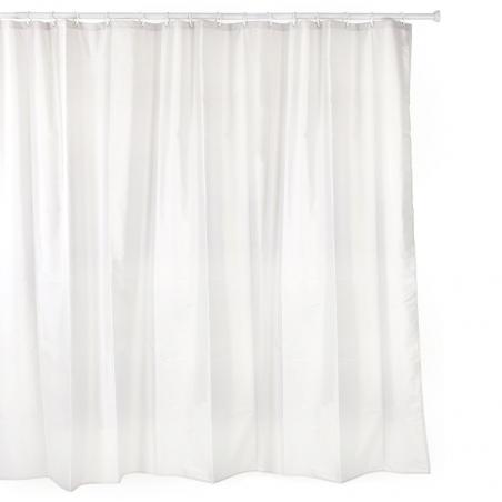 Cortina baño anillas 220x220 cm blanco