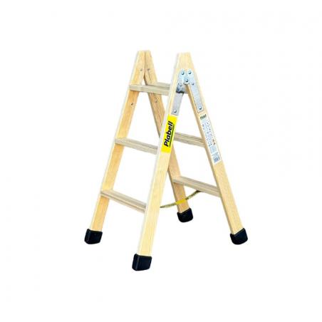 Escalera tijera madera 3+3 peldaños