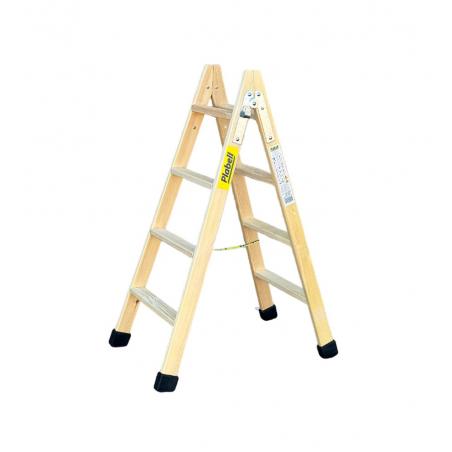 Escalera tijera madera 4+4 peldaños