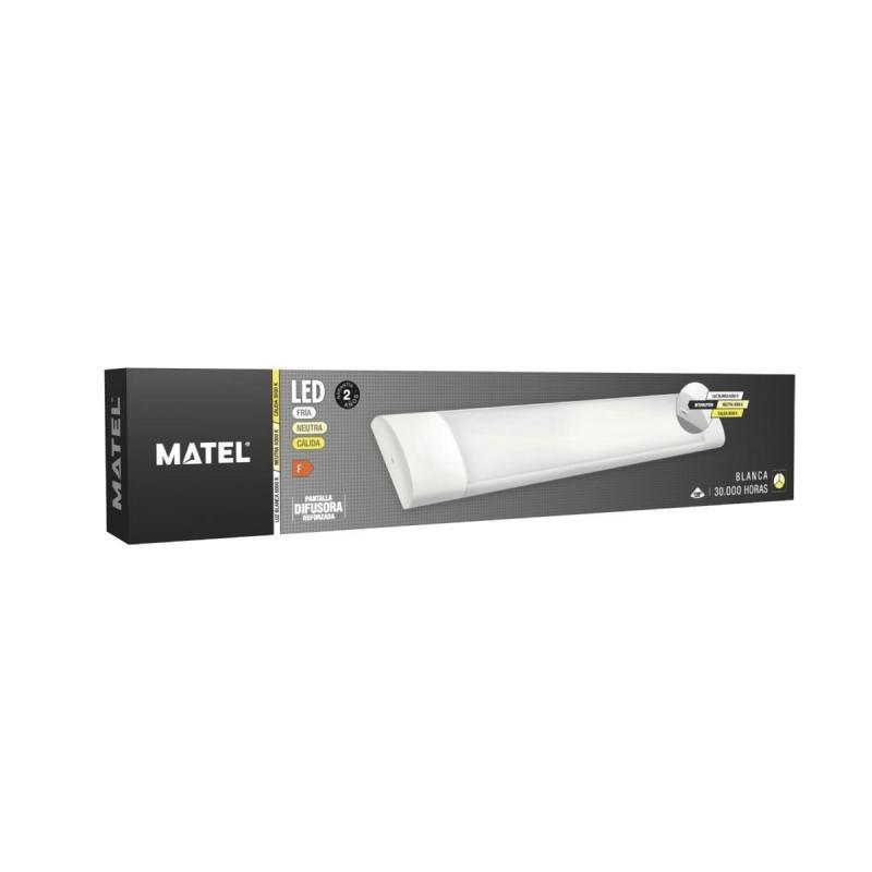 Pantalla led 24W 60 cm aluminio blanco