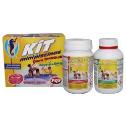 Kit cloro+antialgas minipiscinas 500 gr+500 ml