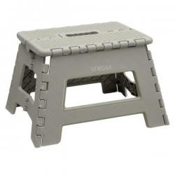 Taburete plegable escalon gris 29x22x22 cm
