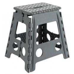 Taburete plegable escalon gris 29x22x39 cm