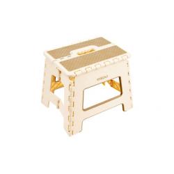 Taburete plegable escalon beige 29x22x27 cm