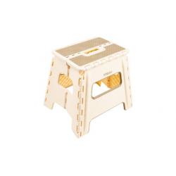 Taburete plegable escalon beige 29x22x32 cm