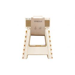 Taburete plegable escalon beige 29x22x39 cm