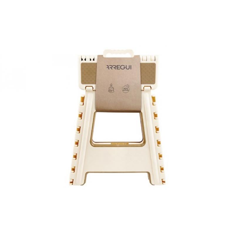 Taburete plegable escalon beige 29x22x39 cm