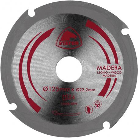 Disco corte madera widia 125x2x22,2 mm Z-4 HSS