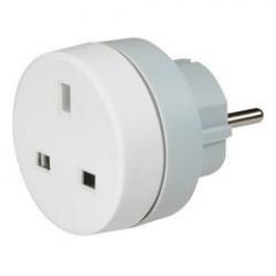 Adaptador enchufe viaje britanico/europeo