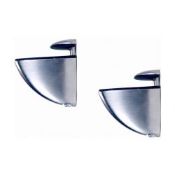 Soporte estante Microclip (2 ud) plata mate