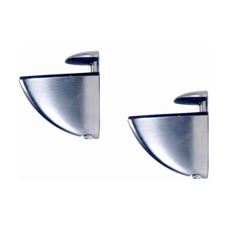Soporte estante Microclip (2 ud) plata mate
