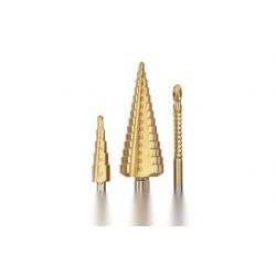 Juego brocas escalonadas HSS (3 pz)