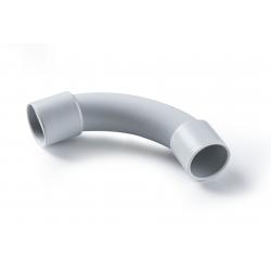 Curva rigida PVC gris 90º Ø 25 mm (5 ud)