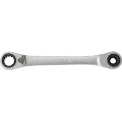Llave carraca 4 en 1 con palanca bihexagonal
