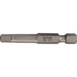 Punta atornillar larga hexagonal 1/4" 5x50 mm