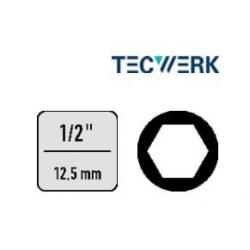 Llave vaso hexagonal 1/2" 19 mm