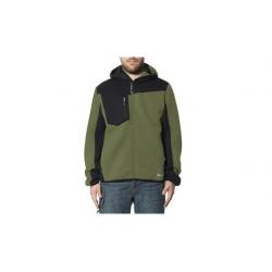Sudadera cremallera talla M verde/negro