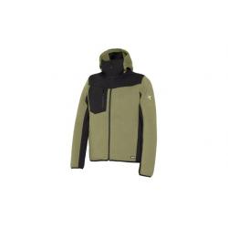 Sudadera cremallera talla L verde/negro