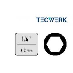 Llave vaso hex. 1/4 7x50