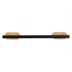 Toallero barra acero inox Duo Orea Bamboo negro/natural