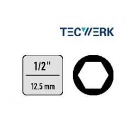 Llave vaso hexagonal larga 1/2 13 mm largo 40 mm