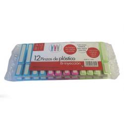Pinza ropa plastico inyeccion (12 ud)