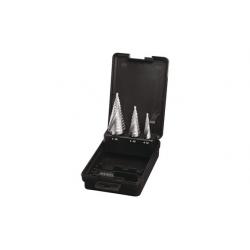 Juego brocas escalonadas (3 pz) HSS