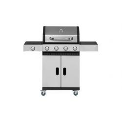 Barbacoa gas 4 fuegos con quemador lateral