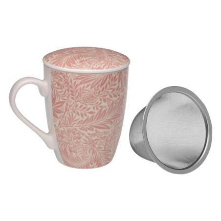 Taza infusion con tapa 0,35 cl rosa