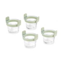 Mini vasos vidrio transparente (4 ud)