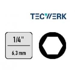Llave vaso hexagonal 1/4 larga 10x50 mm