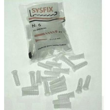 Taco estriado blanco Ø 9x30 (25 ud)