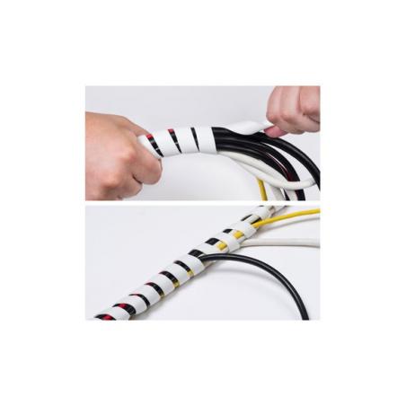 Recogedor cables espiral Ø 10-40 mm longitud 2,5 mt negro