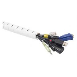 Organizador cables tubo espiral+pinza Ø 25 mm longitud 2,5 mt color blanco