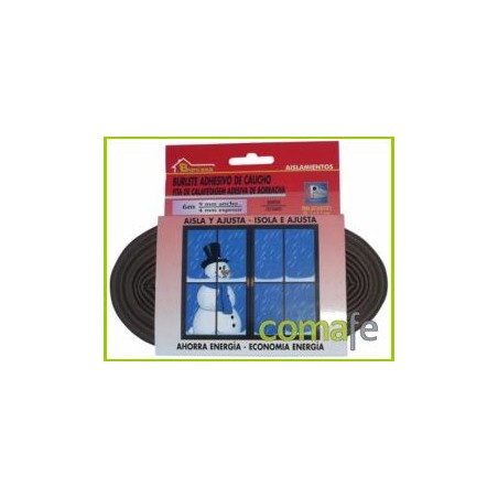 BURLETE CAUCHO P MARRON 6MX9MM. 107180 UNIDAD - Imagen 1